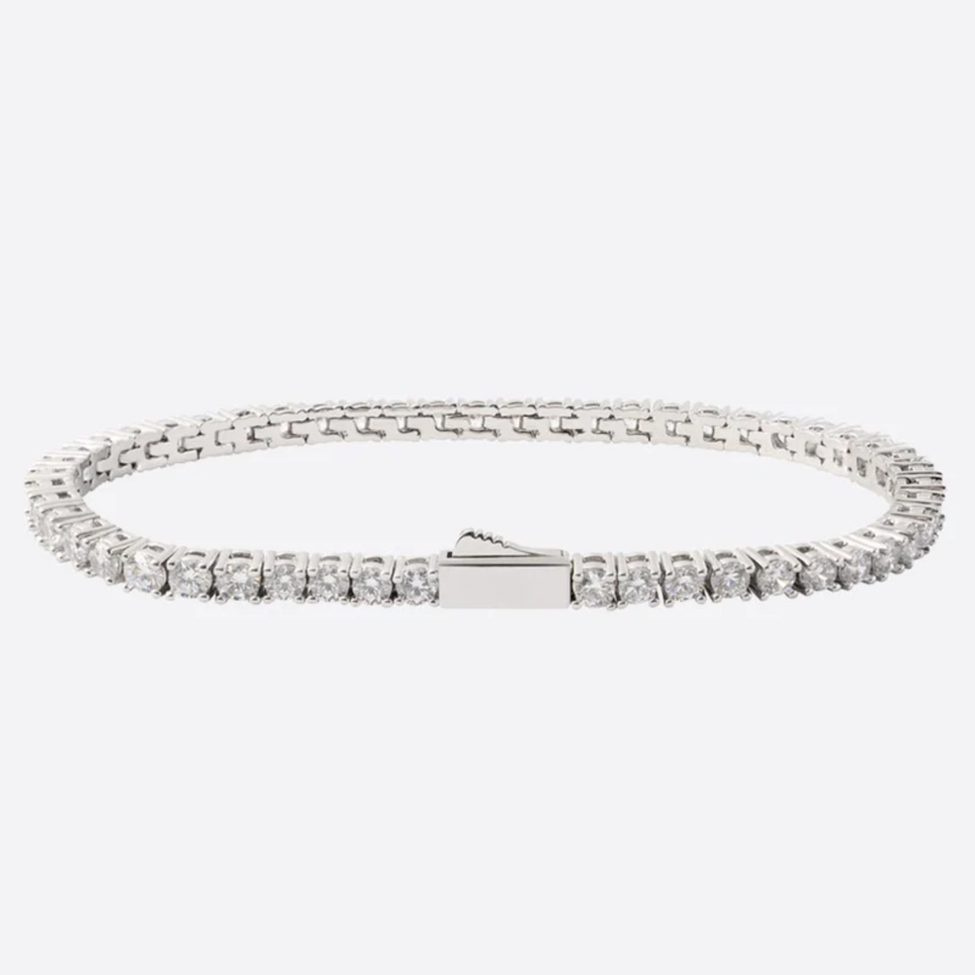 MOISSANITE TENNIS BRACELET - 3MM WHITE GOLD